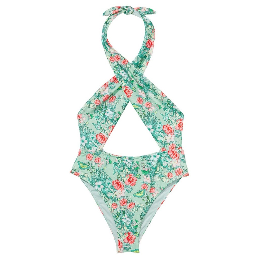 Victoria's Secret Swim Wrap Halter One-Piece Swimsuit